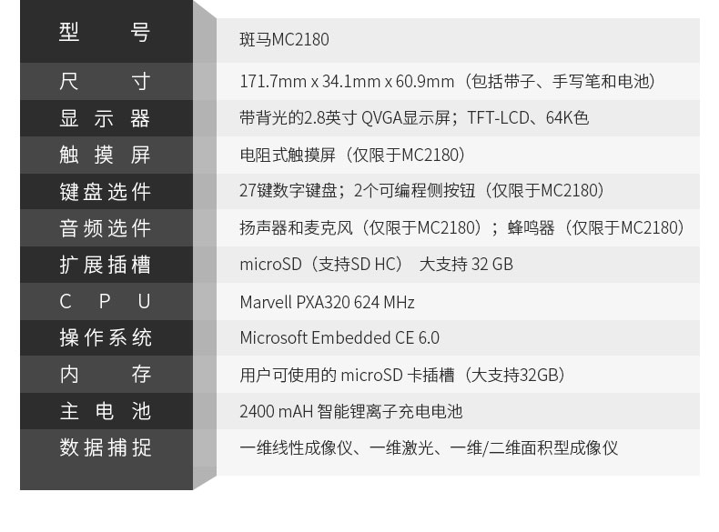 ZEBRA斑马Symbol讯宝MC2180数据收罗器手持终端PDA盘货机扫描枪